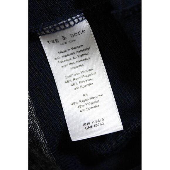 Rag & Bone Jean Womens Color Block Crew Neck Sweater Blue Gray Size Extra Small - Picture 4 of 6